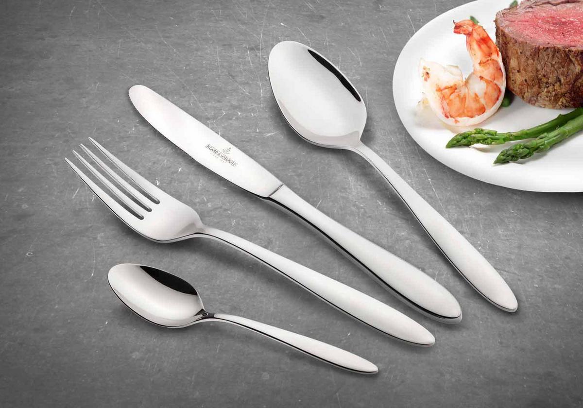 TAFELBESTECK INKL. BESTECKBOX Bozen silber 24-tlg. - Silberfarben, Metall - Picard & Wielpütz