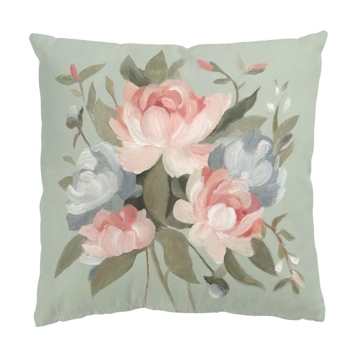 DEKOKISSEN 2er-Set Bouquet in Pastell Set I 40/40 cm - Rosa, Textil (40/40cm) - Bilderwelten