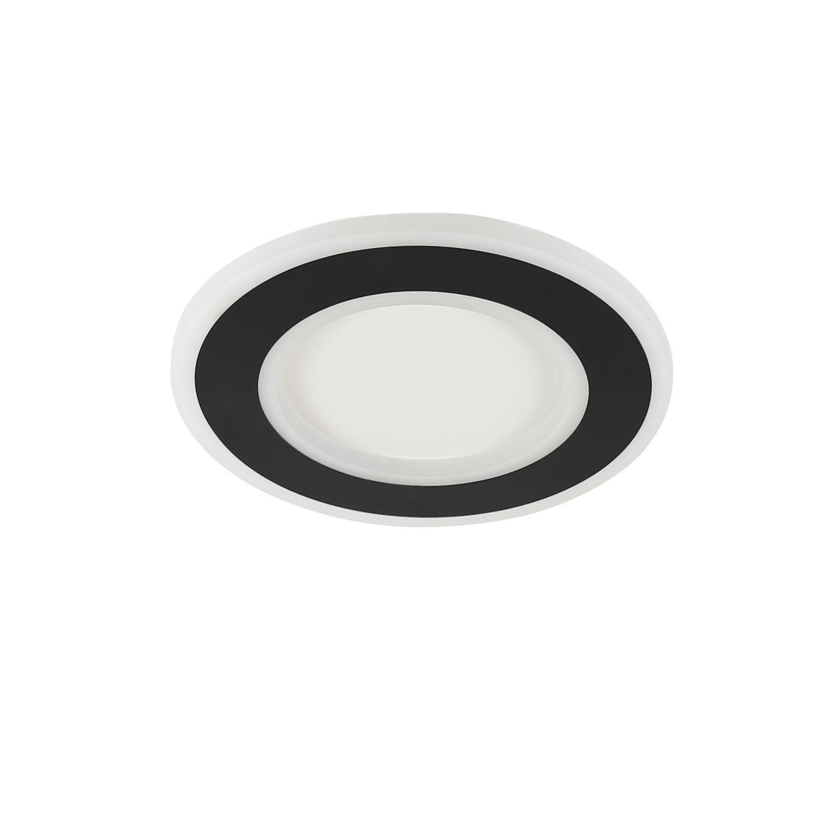 DECKENLEUCHTE Zaraelith 24/24/4 cm - Schwarz, Metall (24/24/4cm) - ZMH