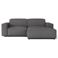 ECKSOFA Sellmo 210 cm - Dunkelgrau/Schwarz, Kunststoff/Textil (210/166cm) - Selsey