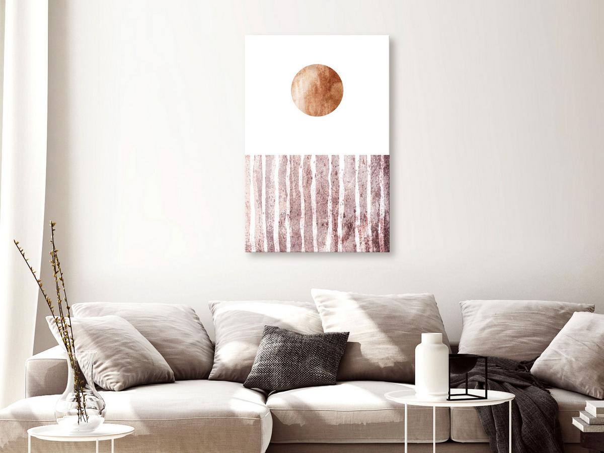 KUNSTDRUCK Braun 60/90 cm - Weiß/Braun, Textil (60/90cm) - KUNSTLOFT