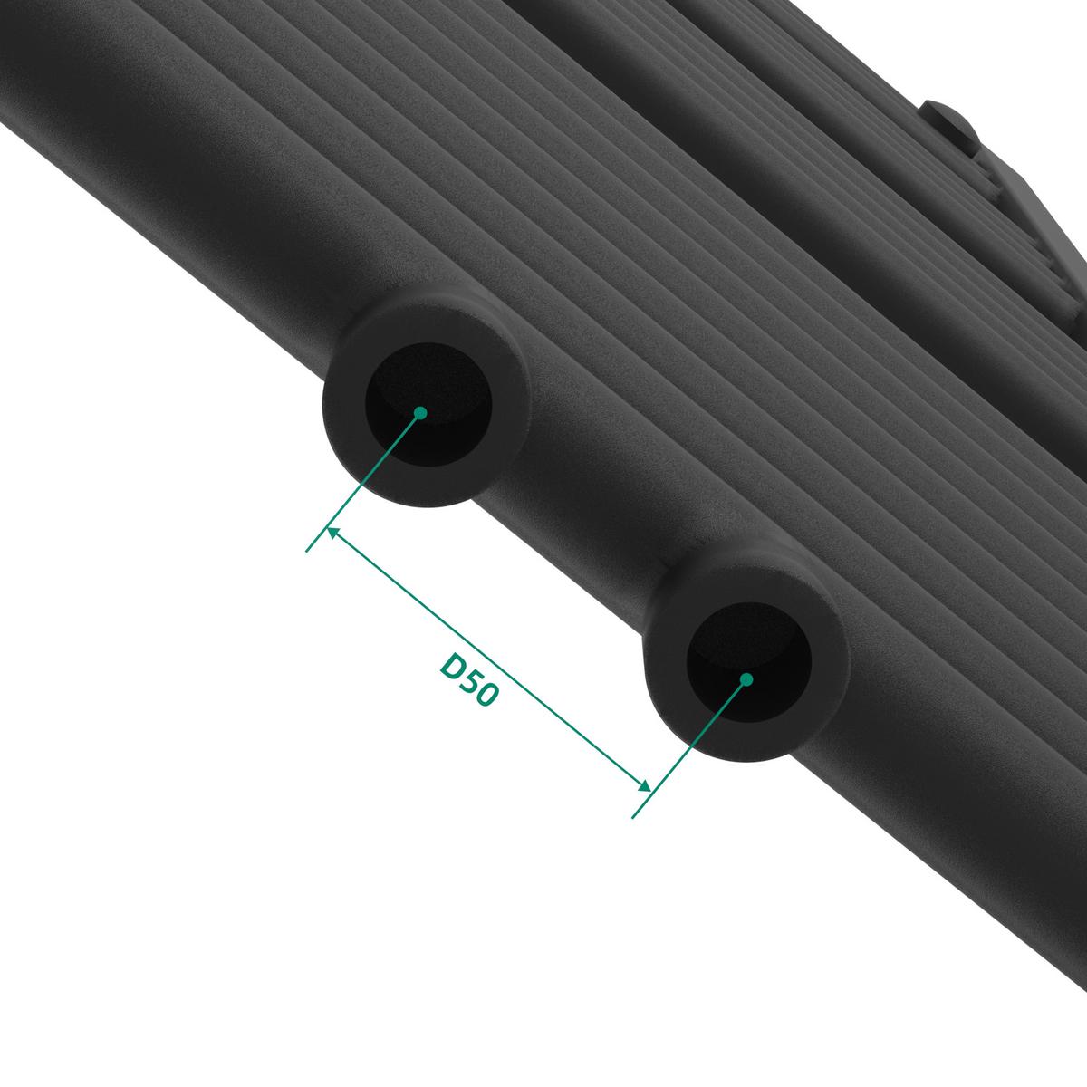 HANDTUCHHEIZKÖRPER Voss I. - Schwarz, Metall (50/120/3cm) - [neu.haus]