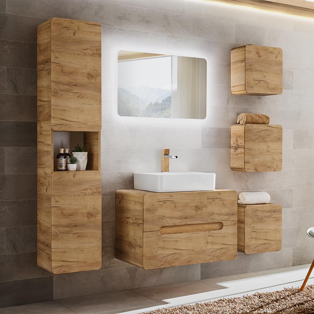 SCHRANK 1 Tür Arun Holz - Braun, Holzwerkstoff (35/35/22cm) - Petits-meubles