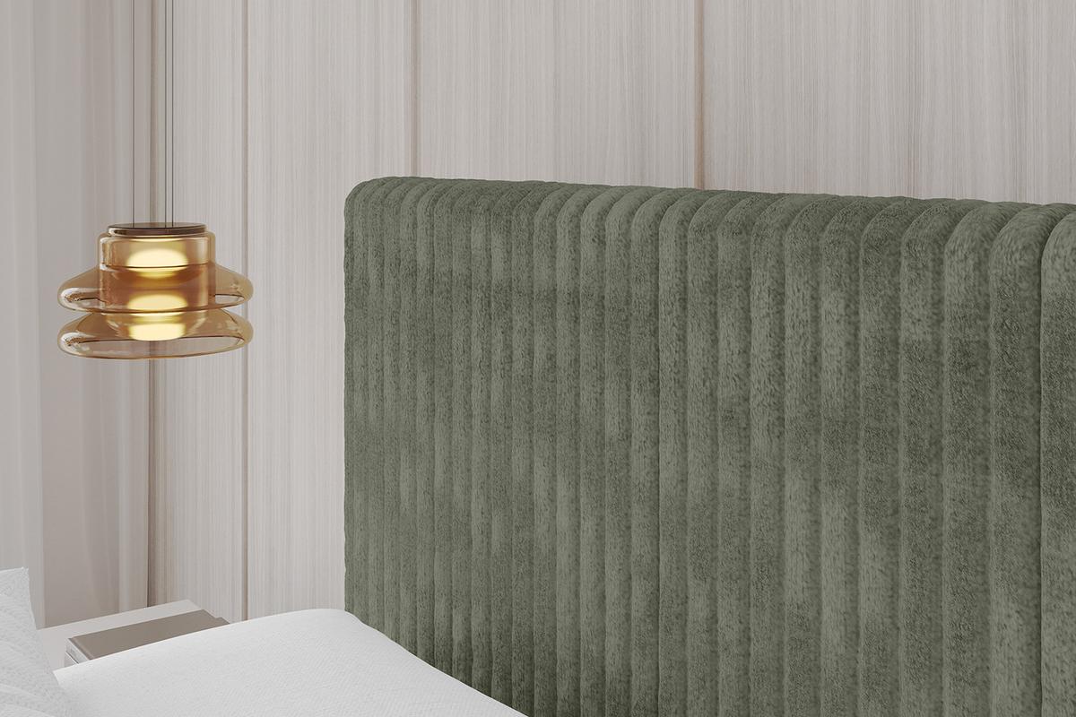POLSTERBETT mit Bettkasten, Fußteil und Lattenrost, Boxbett ohne Matratze - ALOVA-Z-V1 120x200 Olivgrün - Olivgrün, Holzwerkstoff/Textil (120/200cm) - ALTDECOR