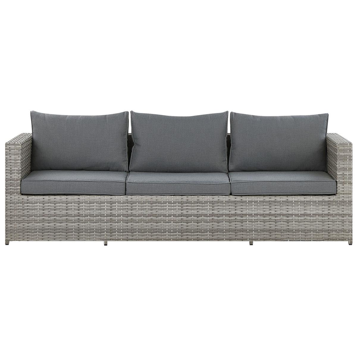 LOUNGE SET 5-Sitzer grau rechtsseitig modular Sabbia - Grau, Kunststoff - Beliani