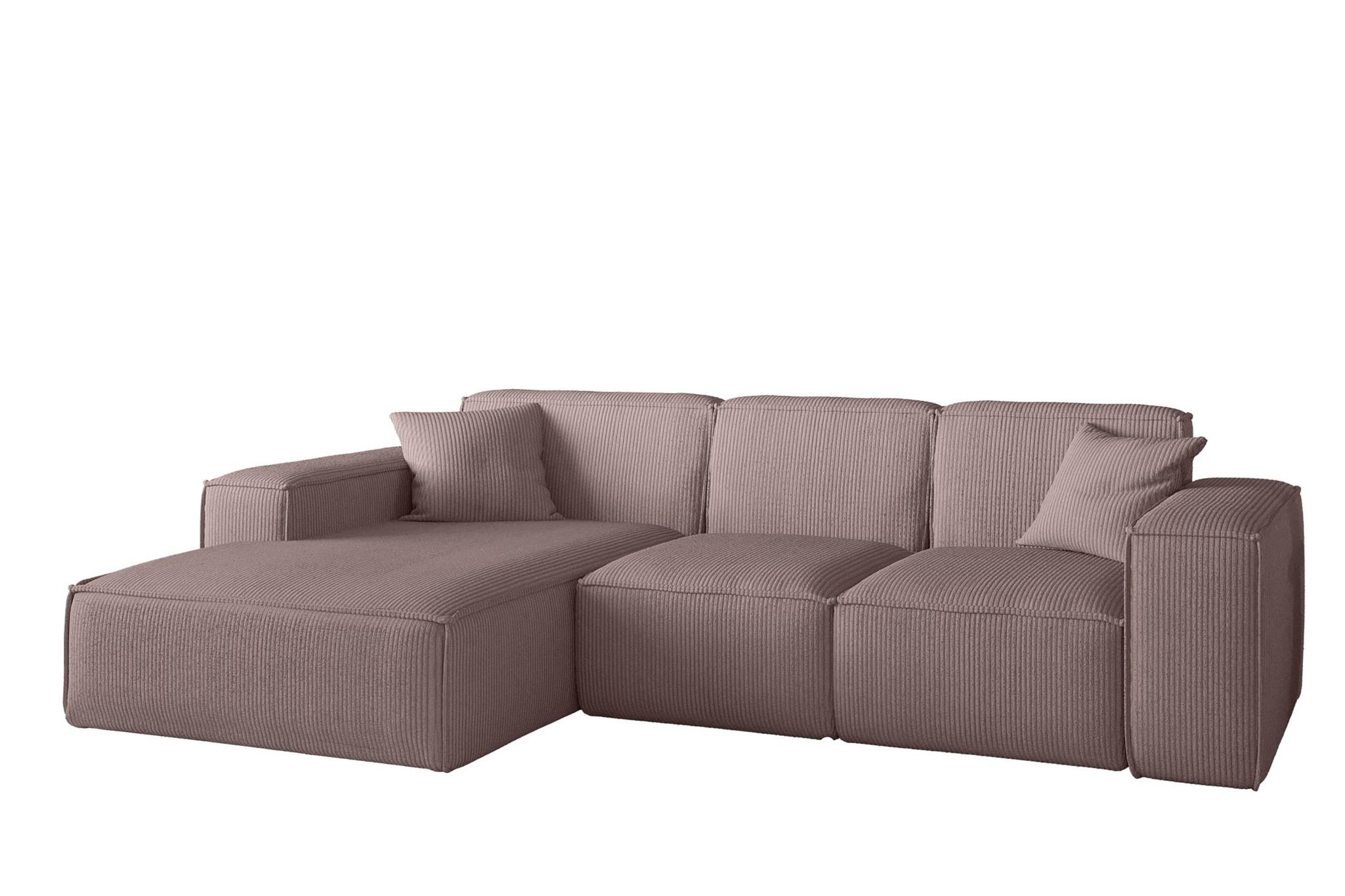 ECKSOFA Celes Premium Stoff Scala - Lila, Holzwerkstoff/Textil (266/165cm) - Fun Möbel