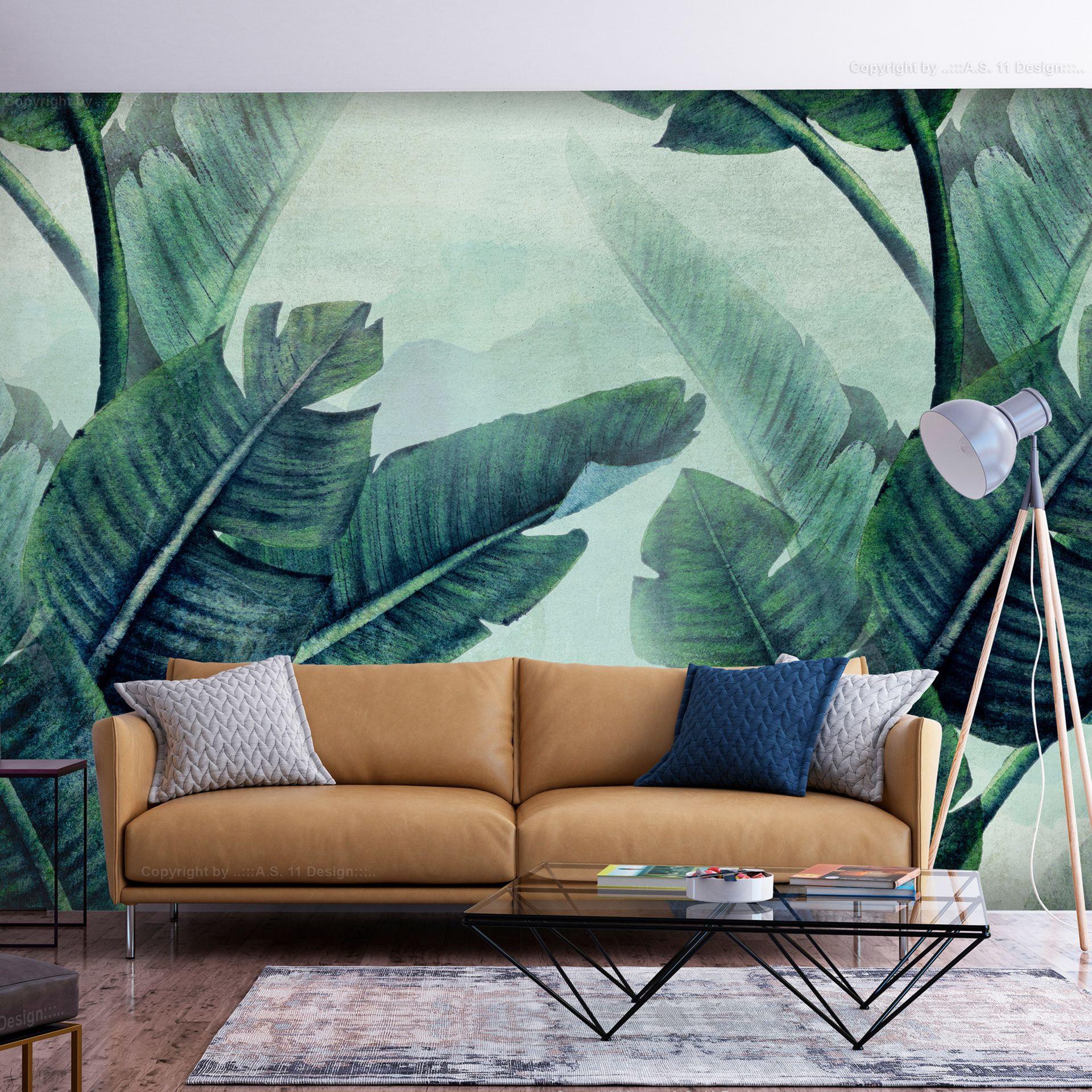 SELBSTKLEBENDE FOTOTAPETE 196/140 cm - Grün, Kunststoff/Textil (196/1cm) - KUNSTLOFT