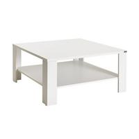 COUCHTISCH mit Ablagefach - lena 90/90/42 cm - Weiß, Holzwerkstoff (90/90/42cm) - Calicosy
