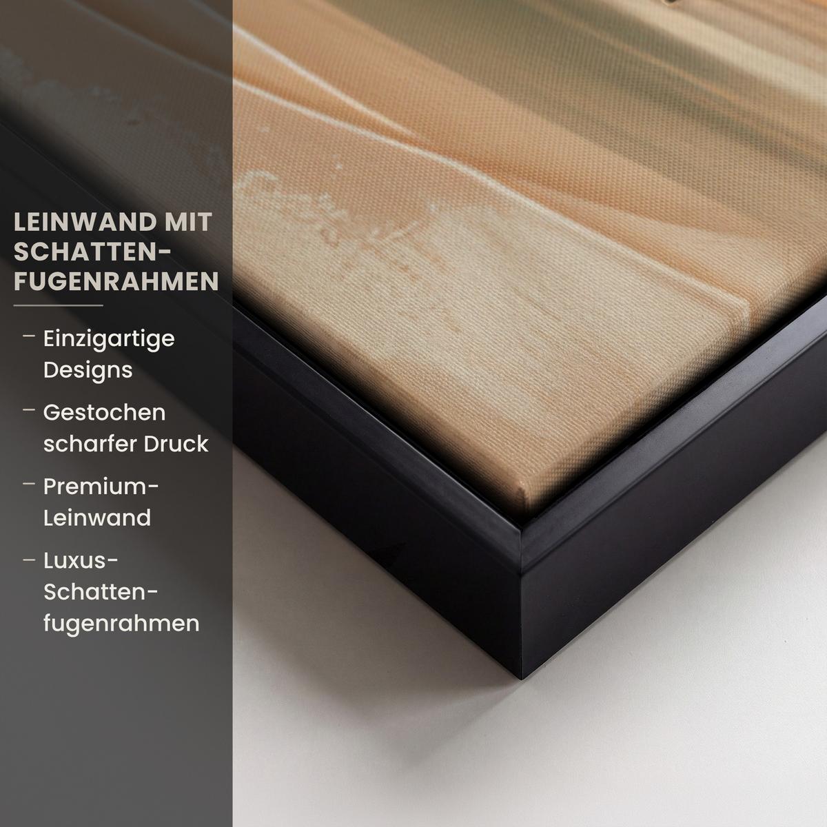 LEINWAND Bilder mit Rahmen - Frau - Porträt - Gold - Luxus - Blau - 90x90 - Türkis, Textil (90/90cm) - MuchoWow