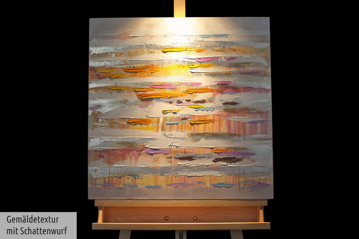 ÖLGEMÄLDE 60/60 cm - Blau/Gelb, Holz/Textil (60/60cm) - KUNSTLOFT