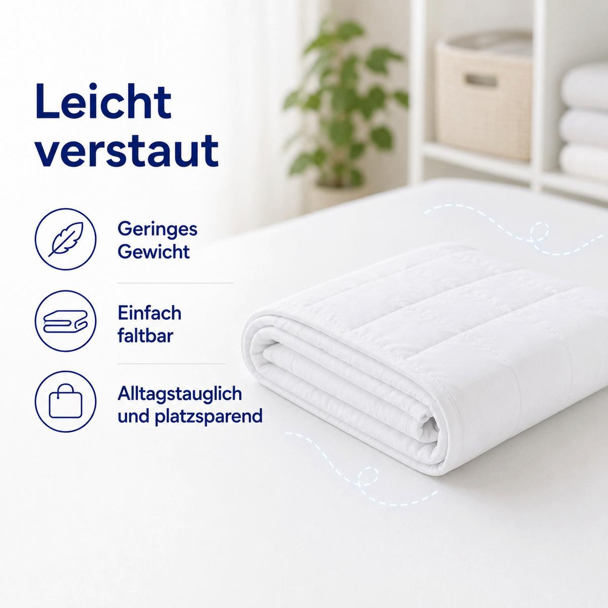 WINTERBETTDECKE 140x200 cm – warme Bettdecke mit Hohlfaserfüllung & Mikrofaserbezug - Weiß, Textil (140/200cm) - Mister Sandman