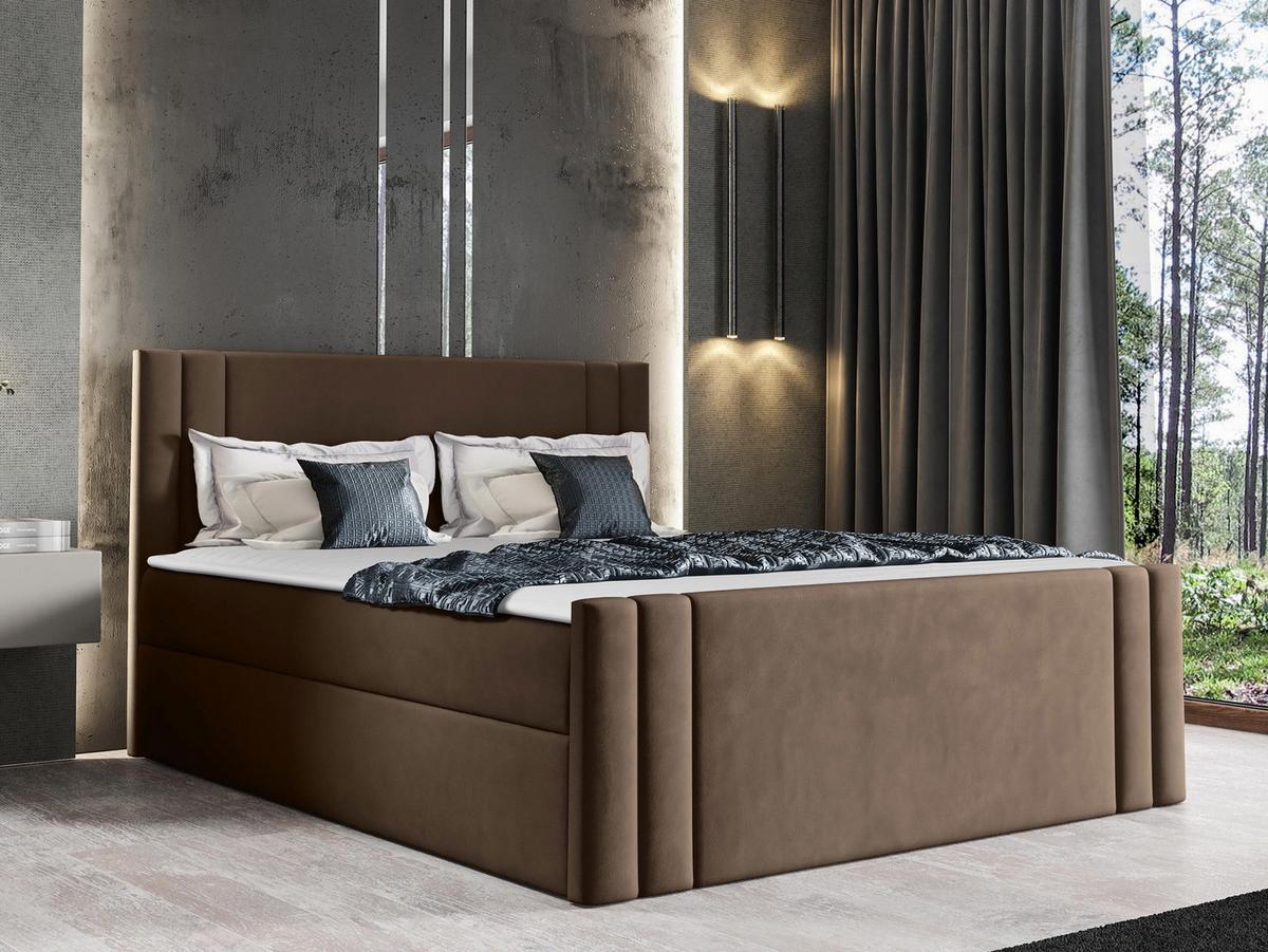 BOXBETT Carmen - H3 - Braun, Holz (160/200cm) - MIRJAN24