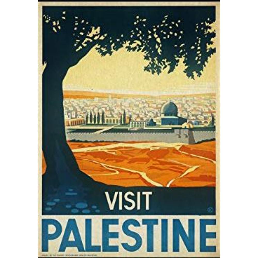 POSTER Palästina Israel Reise A4 Schwarzer Rahmen - Schwarz, Papier (29.7/5/21cm) - Nacnic