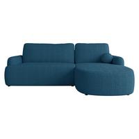 ECKSOFA Loridu Cord, Seite: Rechts - Blau/Schwarz, Holz/Kunststoff (250/174cm) - MIRJAN24