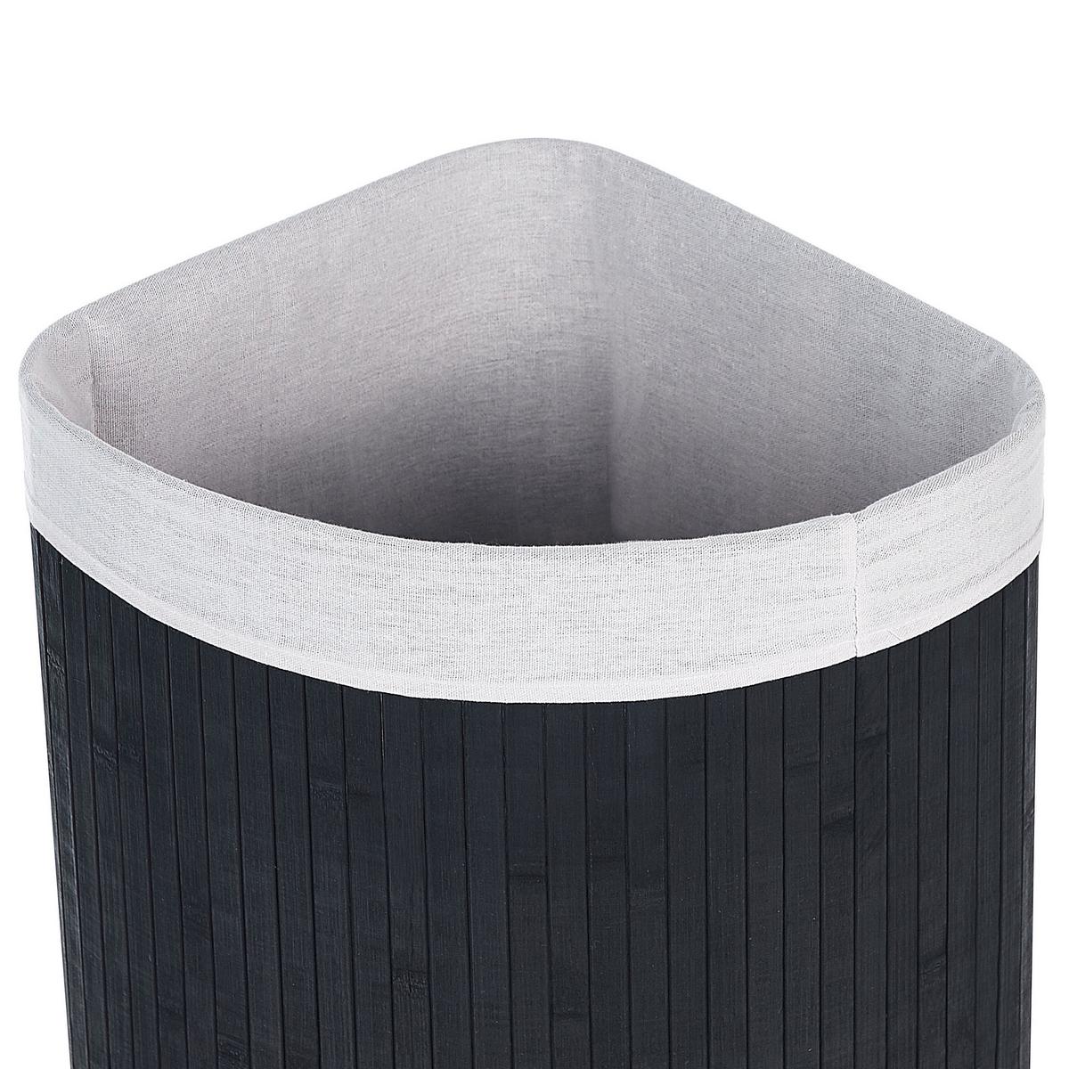 KORB Schwarz Matara - Schwarz/Weiß, Holz (60/60/35cm) - Beliani