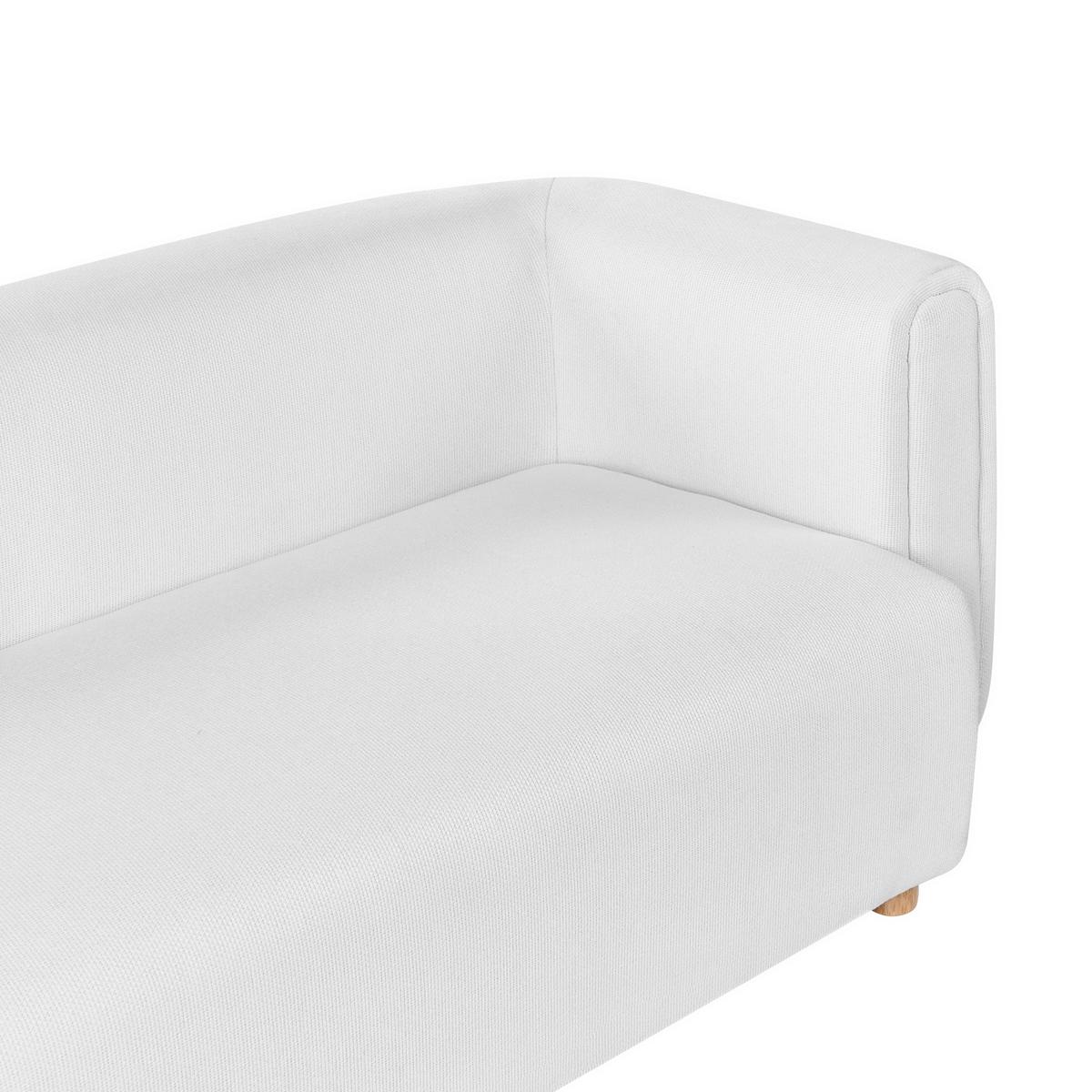 2-SITZER-SOFA Stoff Weiß Lillerod - Hellbraun, Textil (176/67/86cm) - Beliani