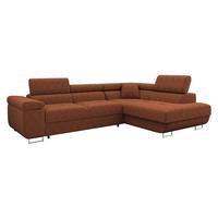 ECKSOFA Torezio Cord, Seite: Rechts - Braun, Holz/Textil (203/274cm) - MIRJAN24