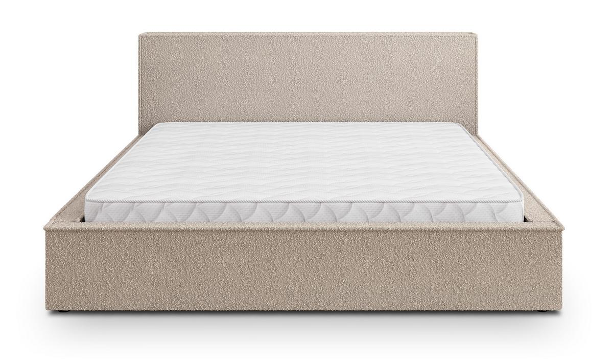 POLSTERBETT CELORA Q 120x200 cm mit Bettkästen - Beige - Beige, Holz/Textil - MASSENO