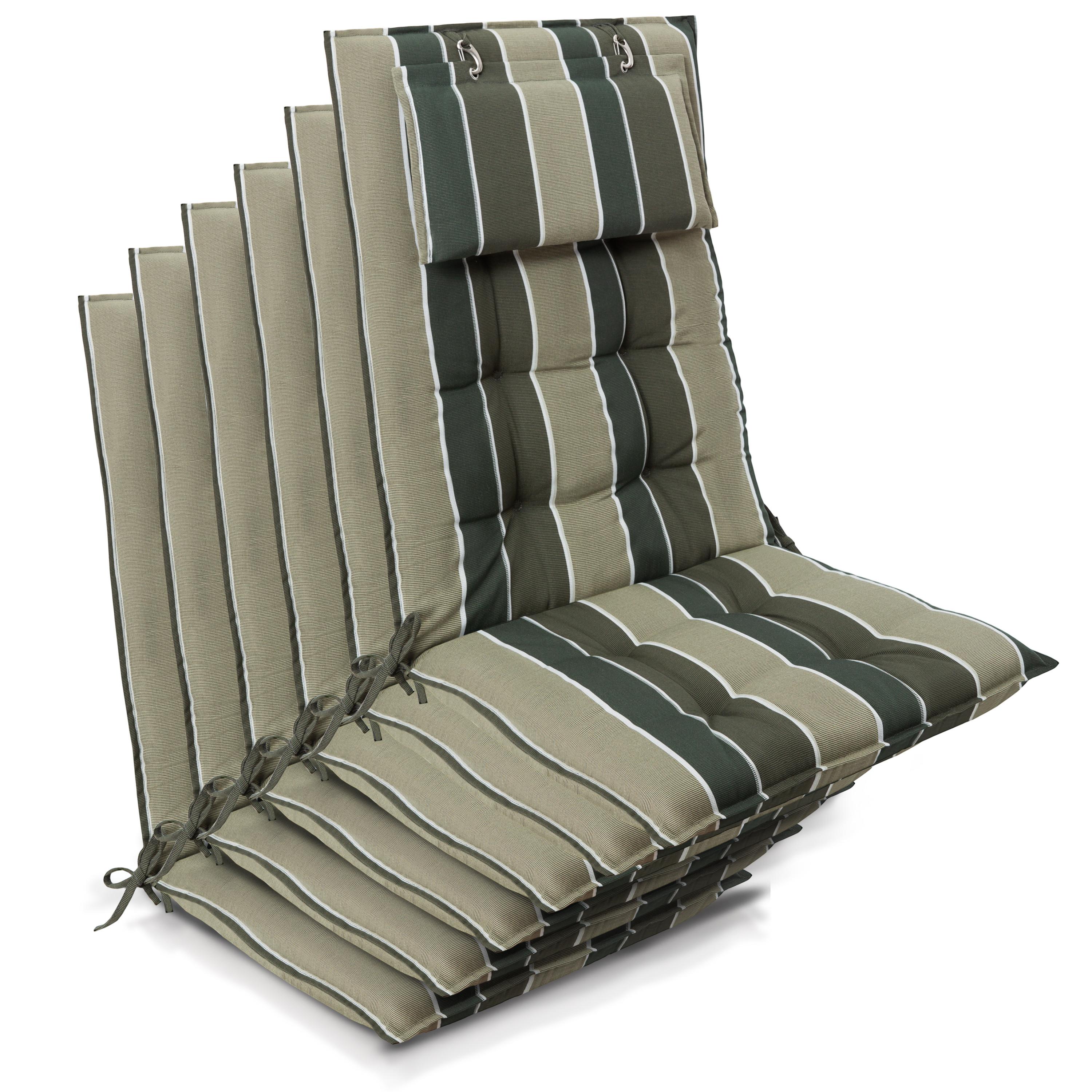 HOCHLEHNER Sun-HL 119x50x8cm Grün-Gestreift (6tlg) - Grün, Textil (50/120cm) - Beautissu 