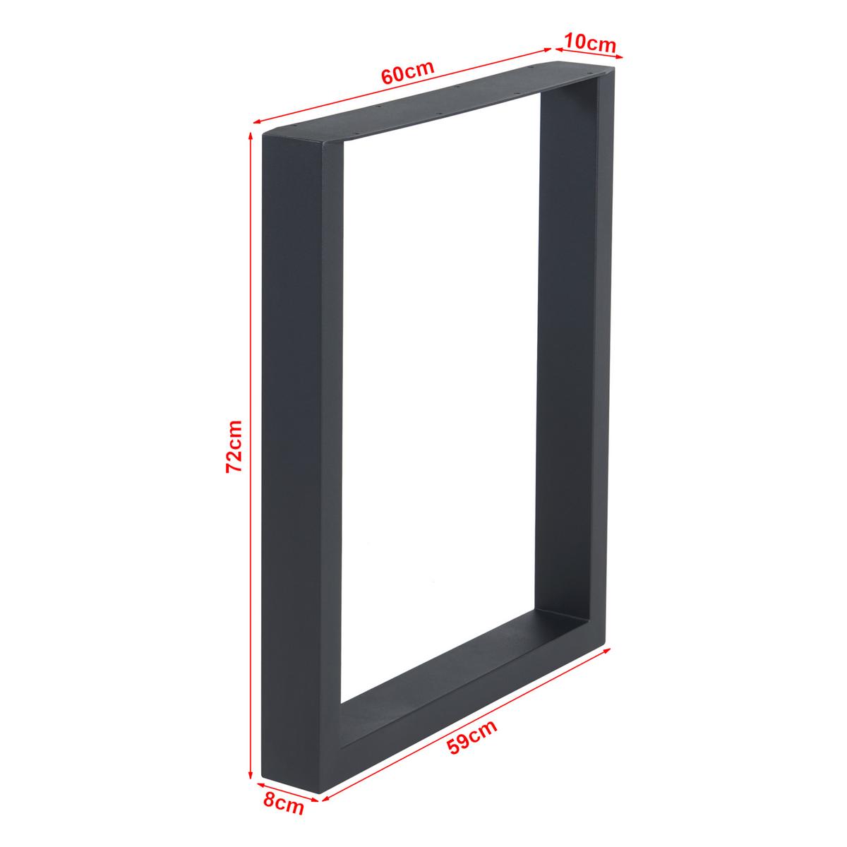 TISCHGESTELL-SET 2 TLG. Makers - Schwarz, Metall (60/72/10cm) - [en.casa]