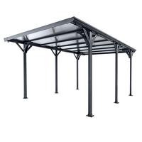 CARPORT mit Flachdach 5x3 m dunkelgrau - Dunkelgrau, Metall (305/230/503cm) - Juskys