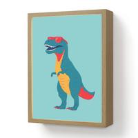 WANDLEUCHTE MIT AKKU Dinosaurier - Blau - Sonnenbrille 30x40 cm - Hellblau, Holzwerkstoff (30/40/8cm) - OnlyWow