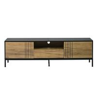 TV-LOWBOARD holzoptik & schwarz - Eichefarben, Holzwerkstoff (170/50/35cm) - Urban Meuble
