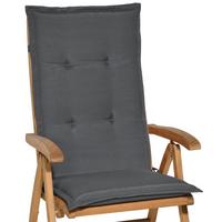 HOCHLEHNERAUFLAGE Loft HL 120/50/6 Graphitgrau - Graphitfarben, Textil (50/6/120cm) - Beautissu 
