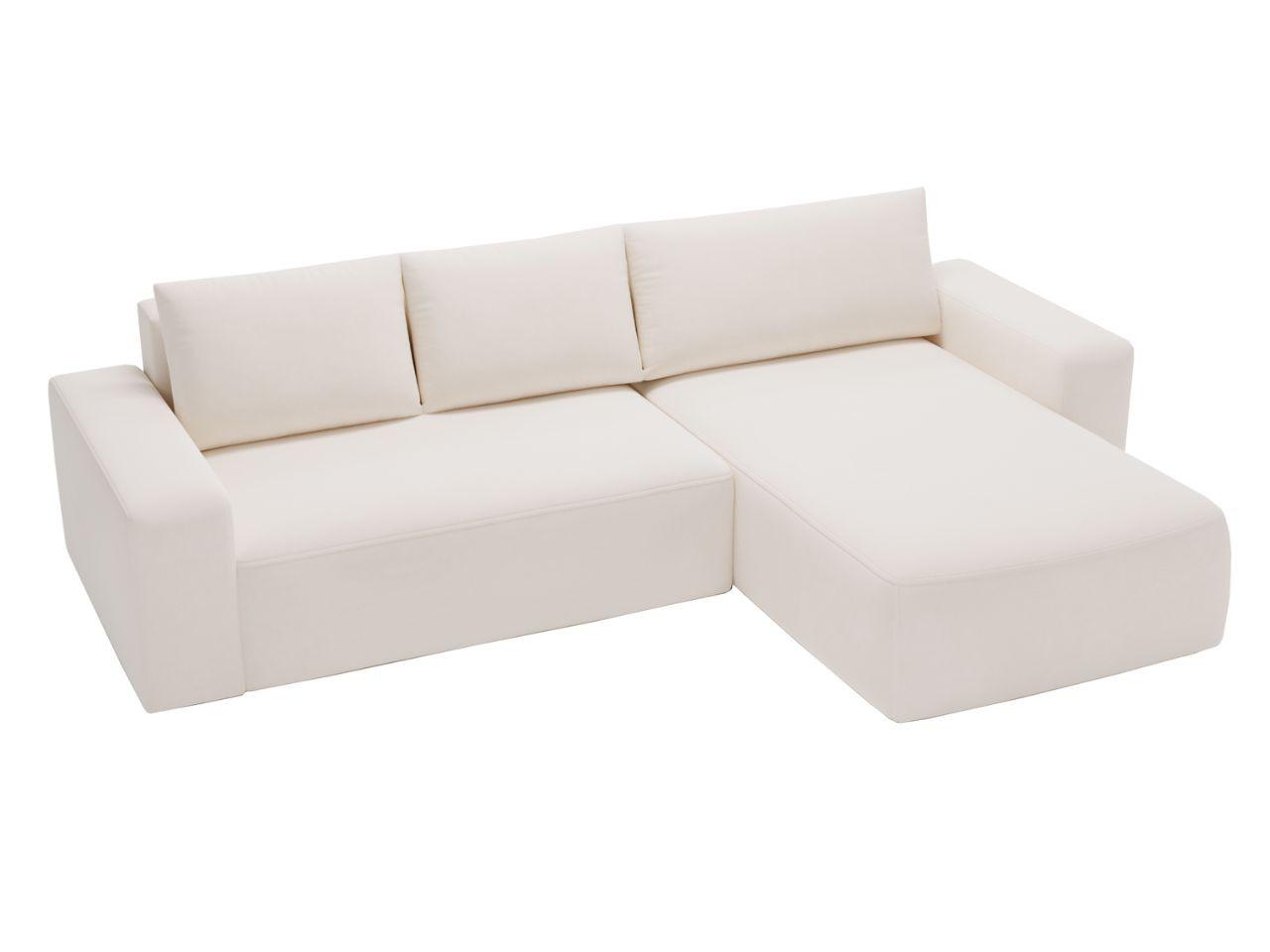 ECKSOFA Tazones Creme Rechts - Creme, Holz/Kunststoff (250/165cm) - Graingold