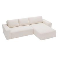 ECKSOFA Tazones Creme Rechts - Creme, Holz/Kunststoff (250/165cm) - Graingold
