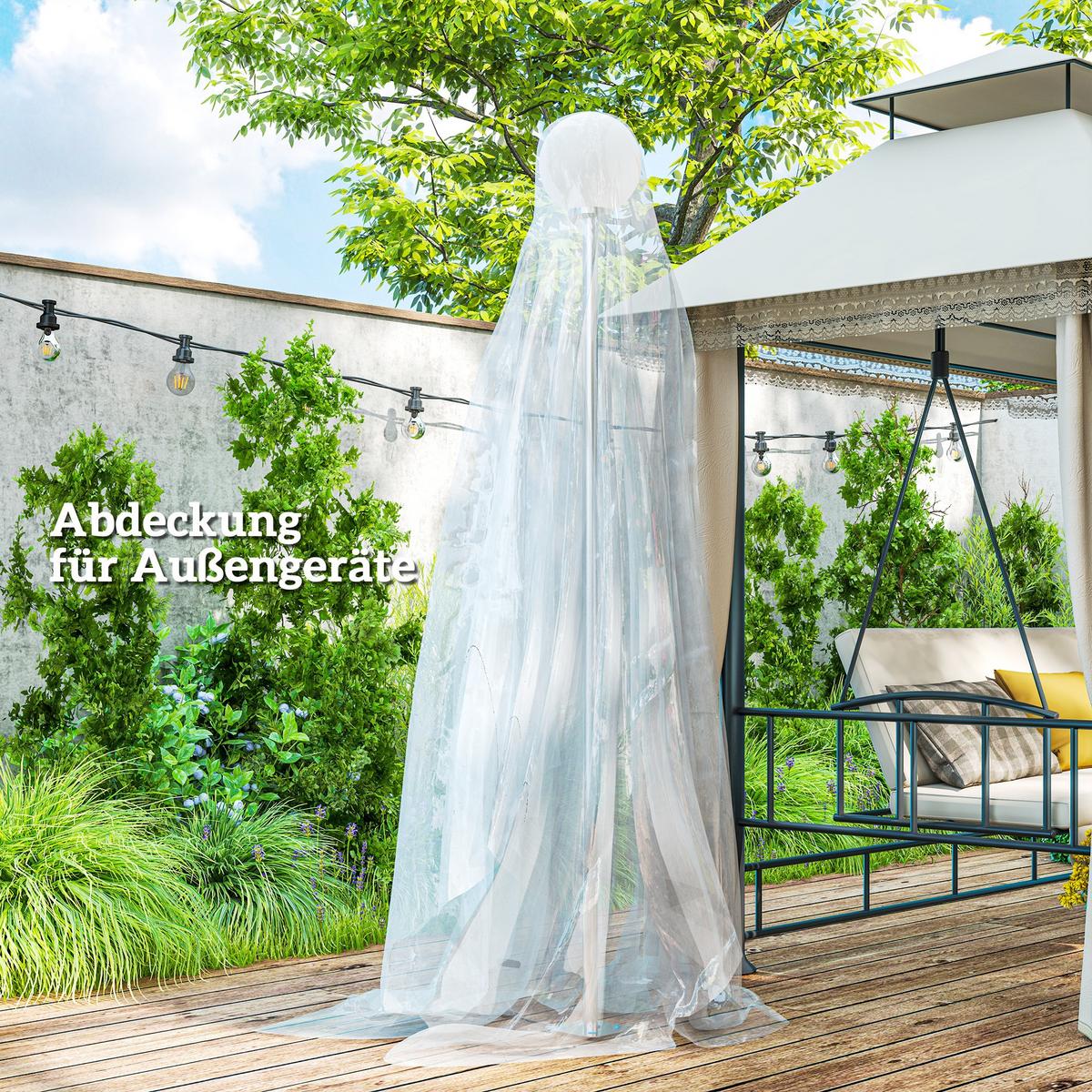 GEWÄCHSHAUSFOLIE 8 x 10 m, wasserdichtGartenfolie, aus Kunststoff, Extra Dick - Transparent, Kunststoff (800/1/1000cm) - Outsunny