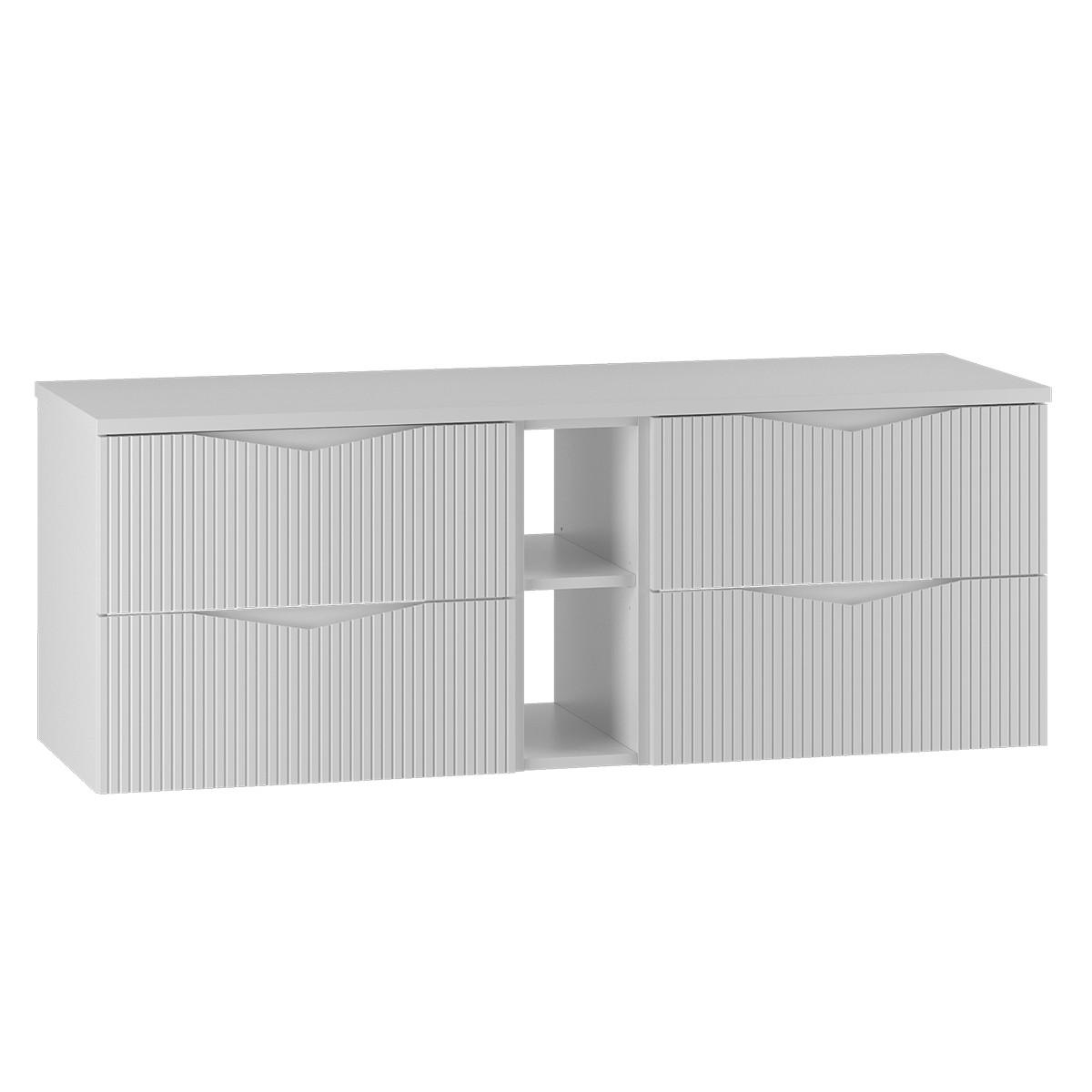 WASCHTISCHUNTERSCHRANK 140.6cm Tao Weiß - Weiß, Holzwerkstoff (140.6/52.2/46.5cm) - Petits-meubles