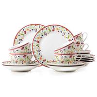 KAFFEESERVICE Doppio bunt 18-tlg. - Multicolor, Keramik (2/2/2cm) - Ritzenhoff Breker