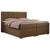 BOXBETT CARMEN 140/200 Braun Kunstleder - H3 - Braun, Holz/Textil (140/200cm) - MKS