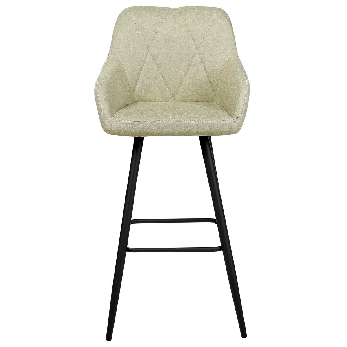 BARSTUHL 2er-Set Polsterbezug Grün Darien - Grün, Textil/Metall (47/104/47cm) - Beliani