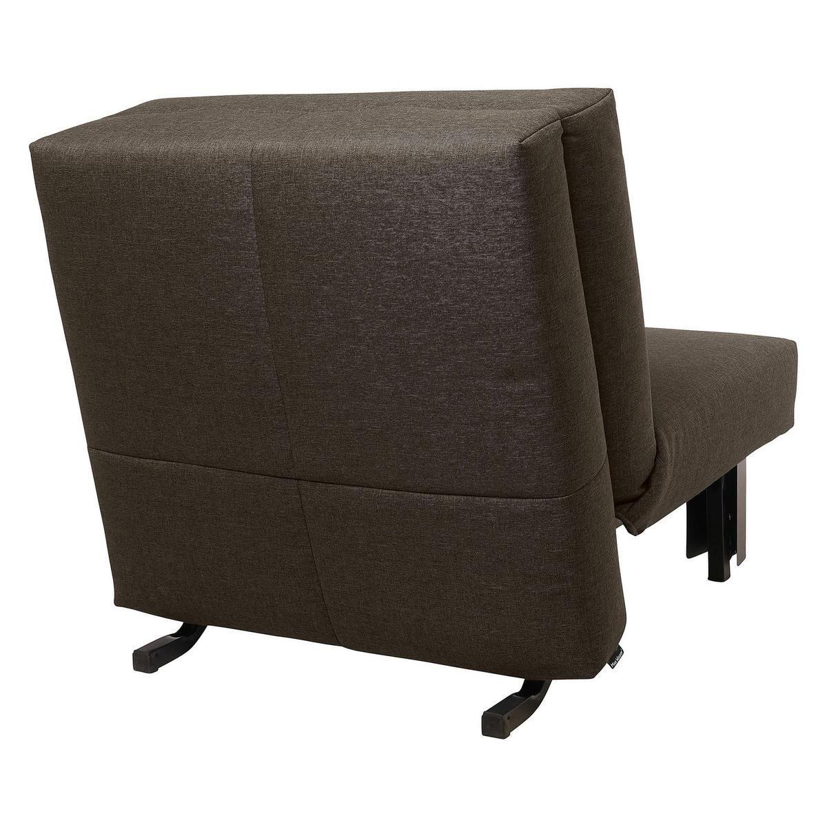 FALTSESSEL Kalomira Bezug Flachgewebe Metall schwarz / braun - Braun, Kunststoff (100/85/85cm) - 58aufmkessel