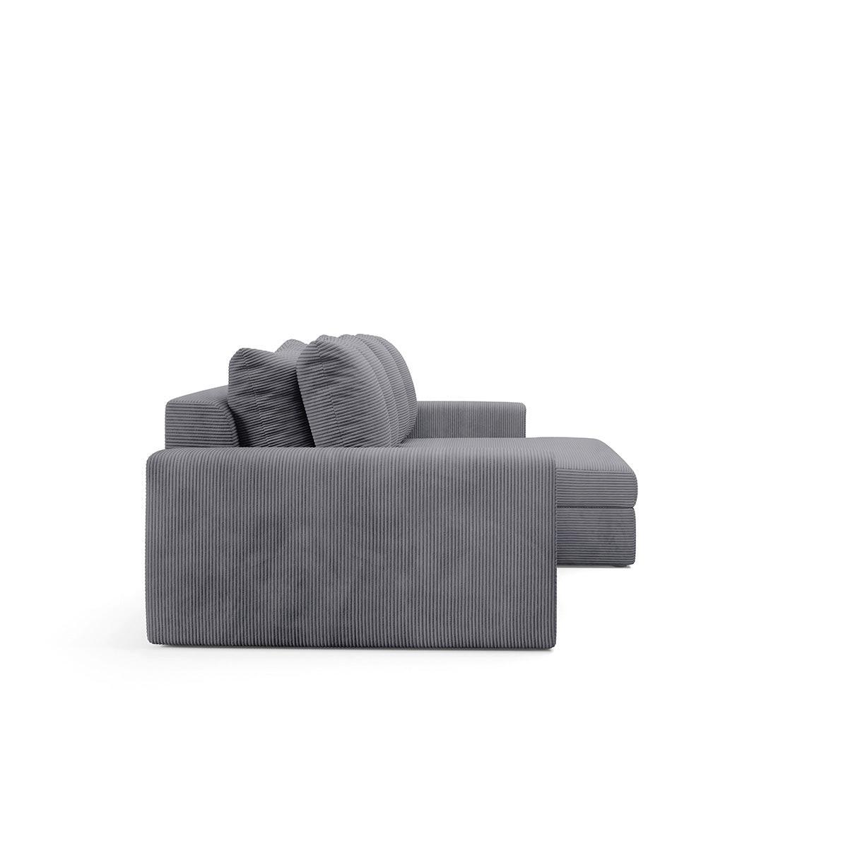 ECKSOFA Paola 3 Sitzplätze Hellgrau - Grau, Holz (272/167cm) - Petits-meubles