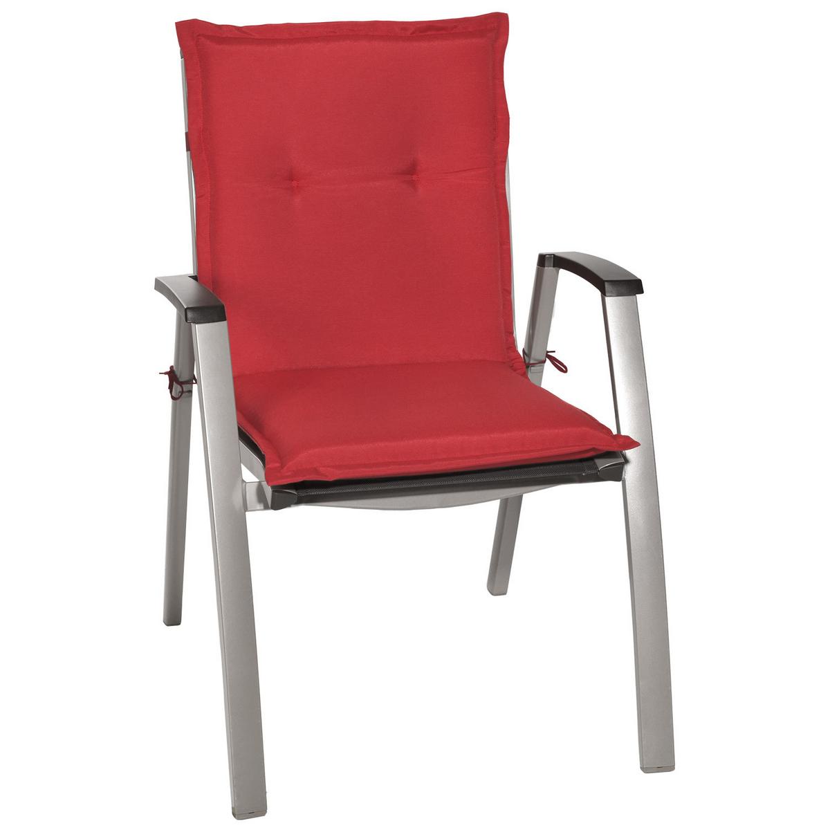 NIEDERLEHNERAUFLAGE Loft NL 100/50/6cm Rot 6tlg - Rot, Textil (50/6/100cm) - Beautissu 