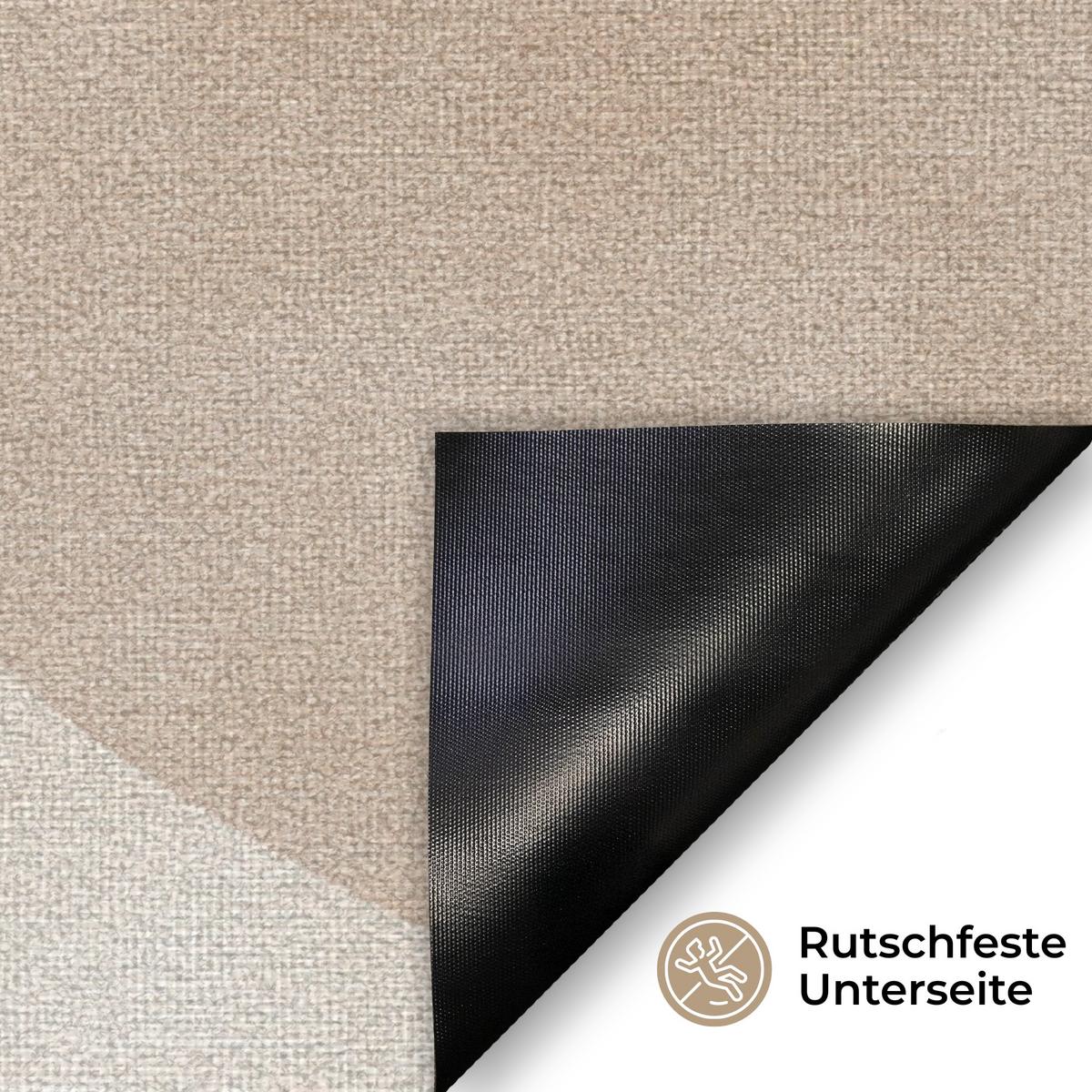 FUSSMATTE Braun - Japandi - Abstrakt Schmutzfangmatte 60x40 cm - Beige, Kunststoff (60/0.4cm) - MuchoWow