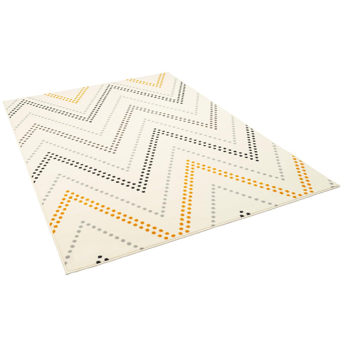 TEPPICH MODERN TRENDLINE ZICK ZACK - Creme, Textil (80/150cm) - Pergamon