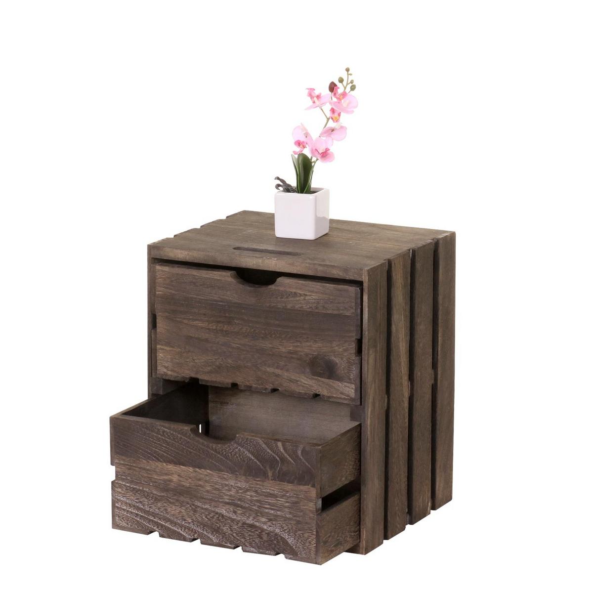 KOMMODE Braun - Braun, Holz (32/36/26cm) - MCW
