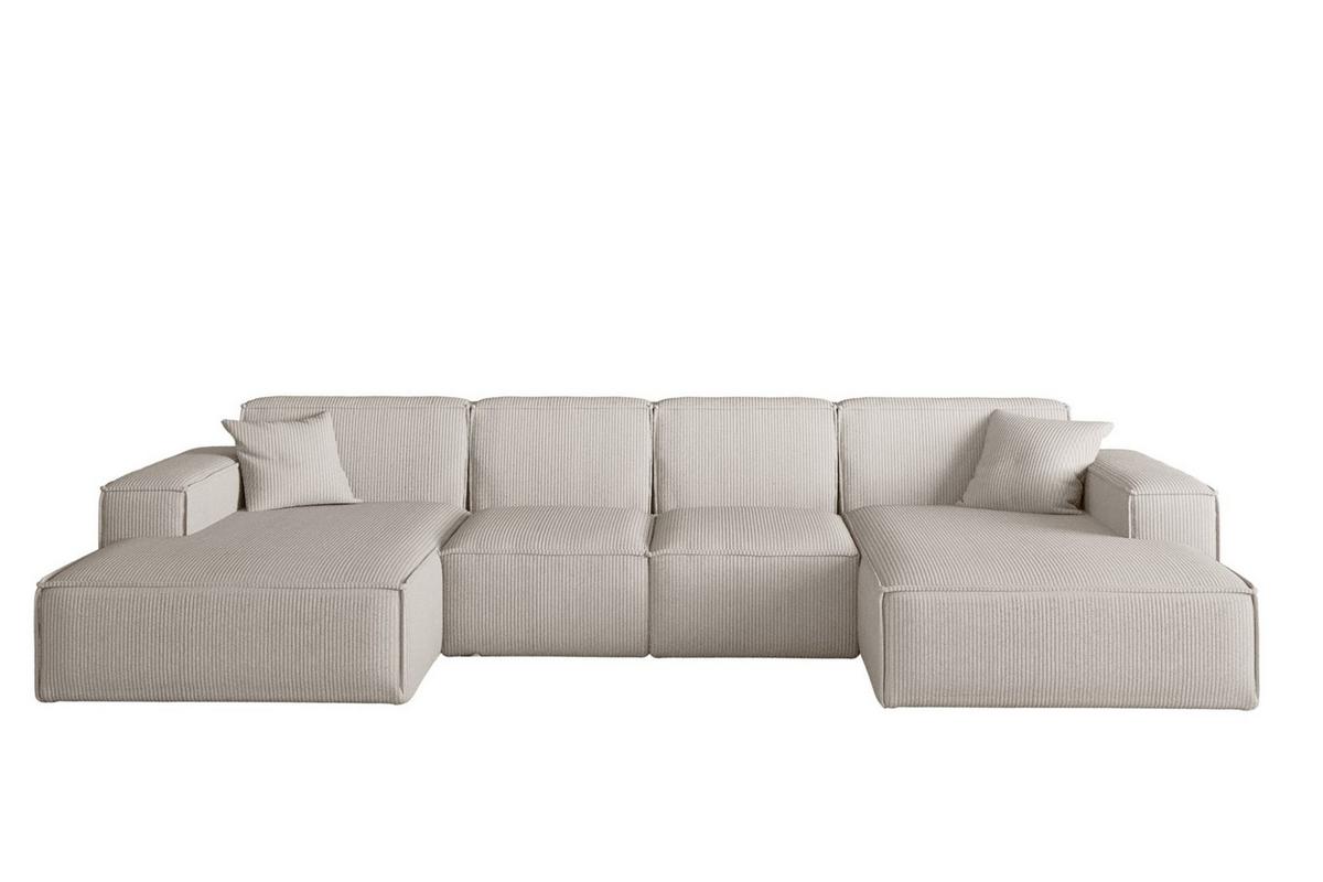 WOHNLANDSCHAFT Celes Premium Xs Scala - Beige, Holzwerkstoff/Textil (342/73/165cm) - Fun Möbel