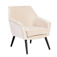 SESSEL Kachka Bezug Samtvelour Buche schwarz / creme - Buche Kolonial/Creme, Kunststoff (71/81/67cm) - 58aufmkessel