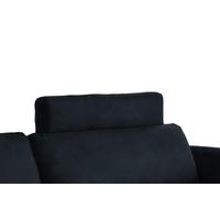 KOPFSTÜTZE MALTA Schwarz Webstoff - Schwarz, Textil (100/23/15cm) - KAWOLA