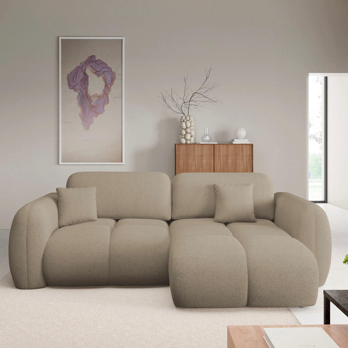 ECKSOFA Livio 3 Sitzplätze Beige - Beige, Holz (270/165cm) - Petits-meubles