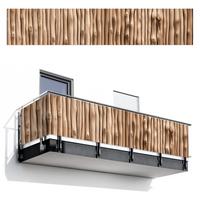 BALKON-SICHTSCHUTZ Holz - Stiel - Hellbraun Groß 500x95 cm - Ahornfarben, Kunststoff (500/95cm) - MuchoWow