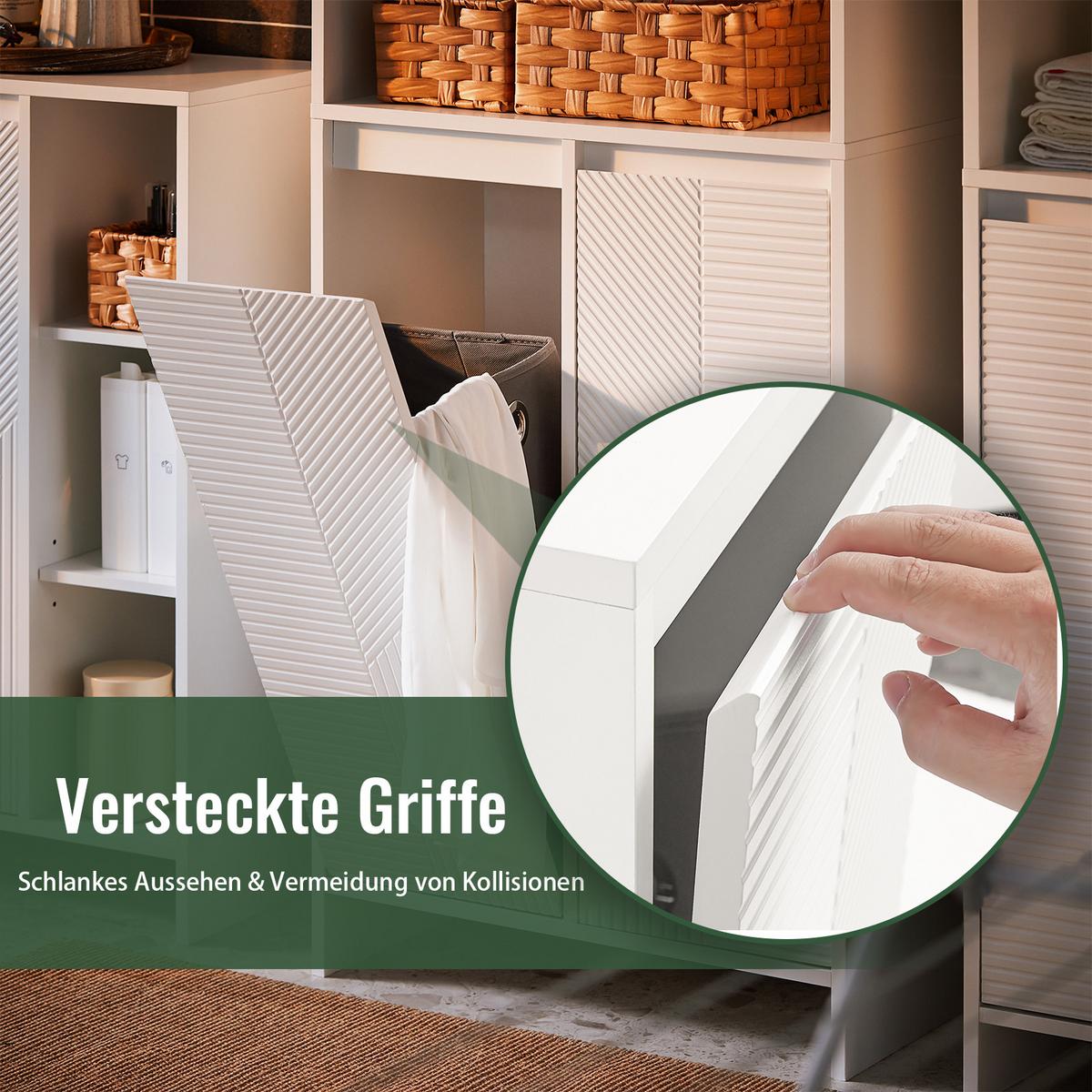 BADEZIMMERSCHRANK Weiß - Weiß, Holzwerkstoff (60/170/30cm) - SoBuy