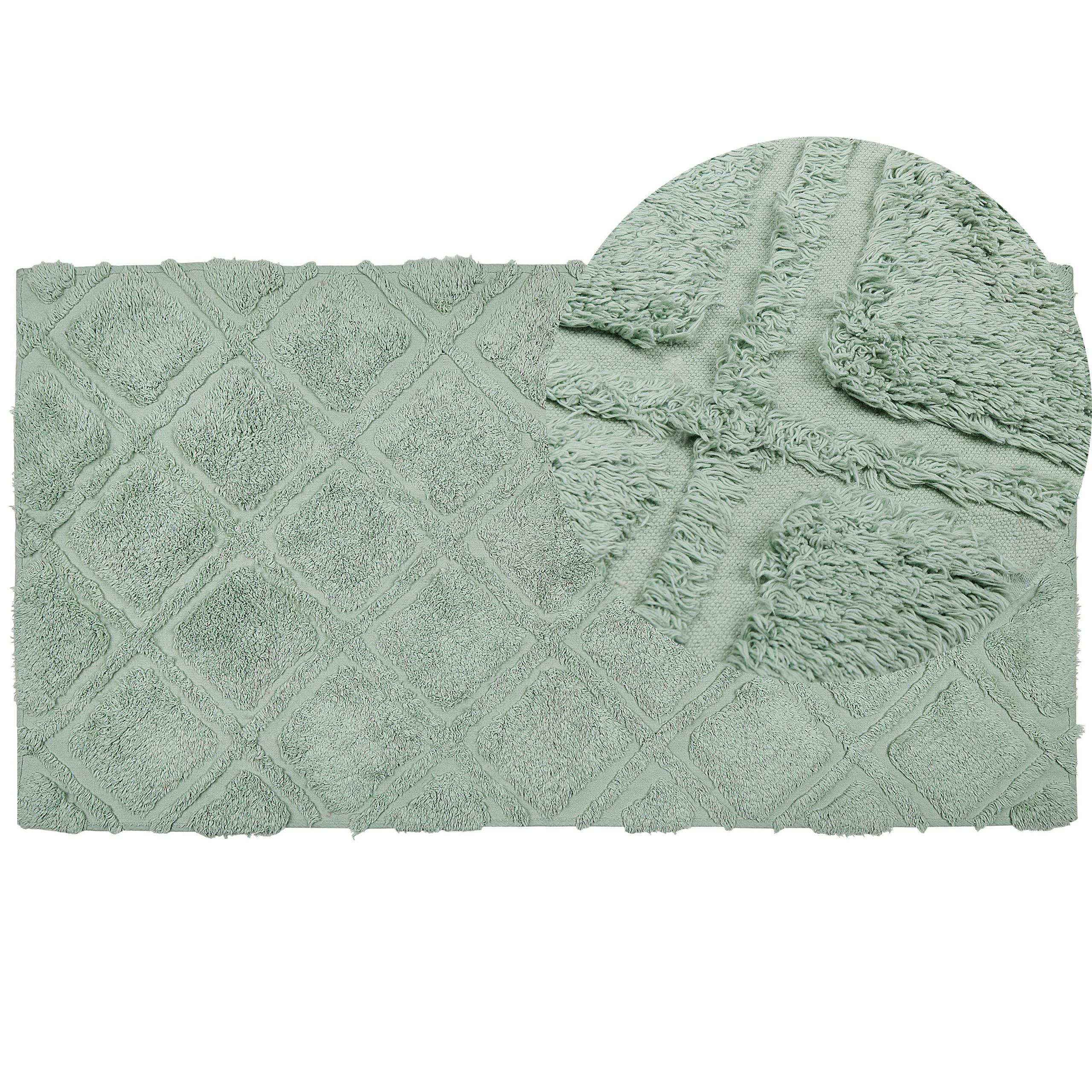 KURZFLOR-TEPPICH Hatay 150/80 cm - Grün, Textil (80/150cm) - Beliani