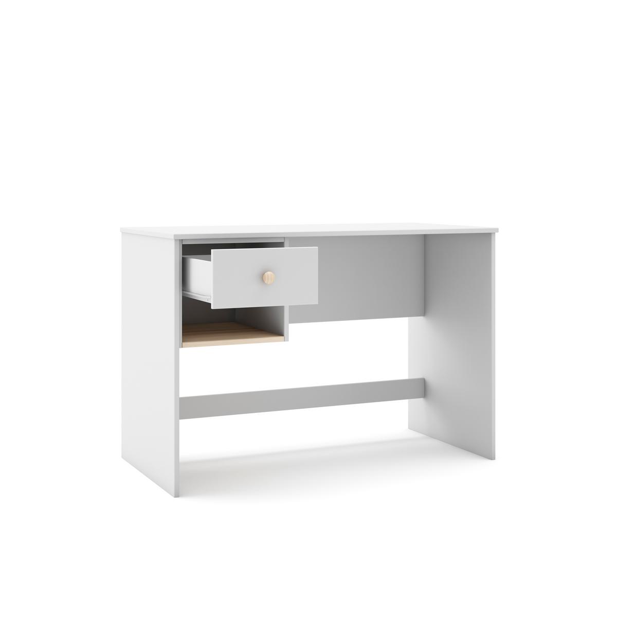 SCHREIBTISCH Esteban Weiß 110/55/75 cm - Weiß, Holz (110/55/75cm) - Calicosy