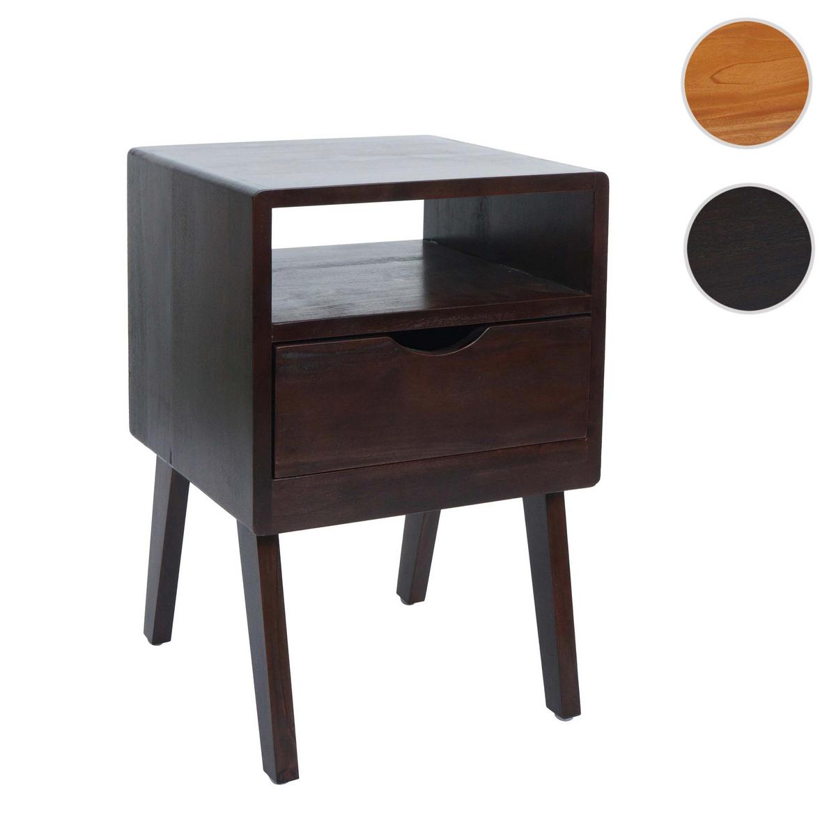 NACHTTISCH rechteckig Dunkelbraun - Dunkelbraun, Holz (42/64/40cm) - MCW